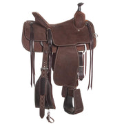 Martin Saddlery Chocolate Roughout Hard Seat Team Roper