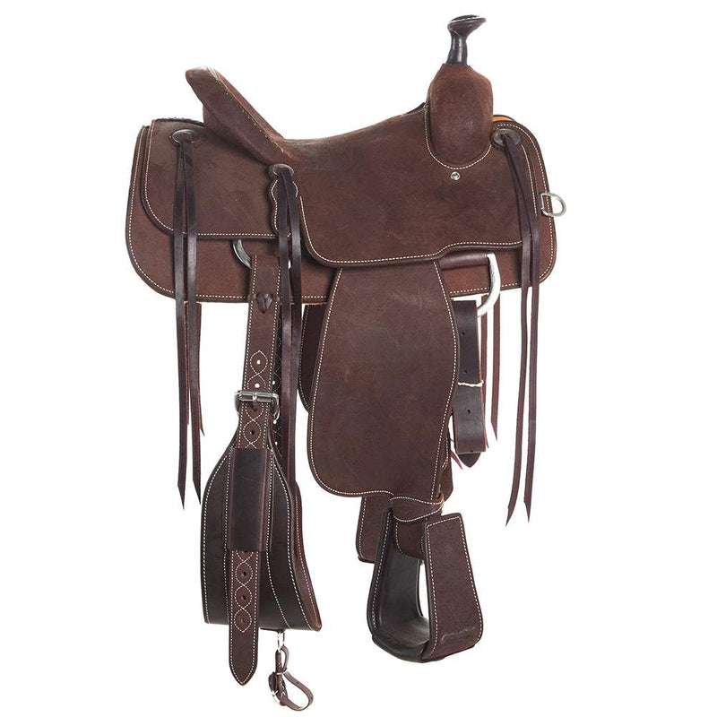 Martin Saddlery Chocolate Roughout Hard Seat Team Roper