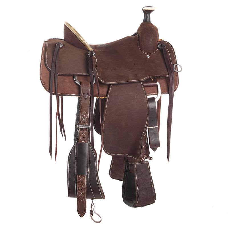 Martin Saddlery Chocolate Roughout Team Roper with Strings