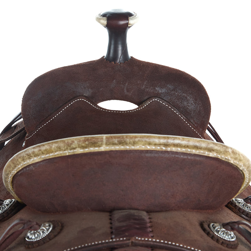 Martin Saddlery Chocolate Roughout Team Roper with Strings