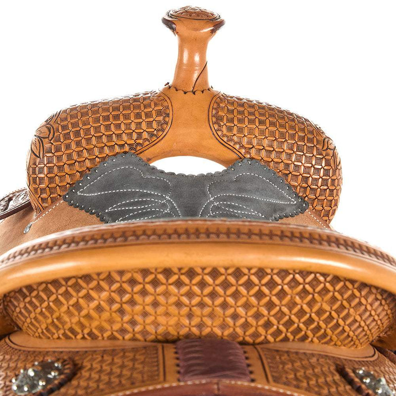 Martin Saddlery 1/2 Breed Desert Flower and Waffle Team Roping Saddle
