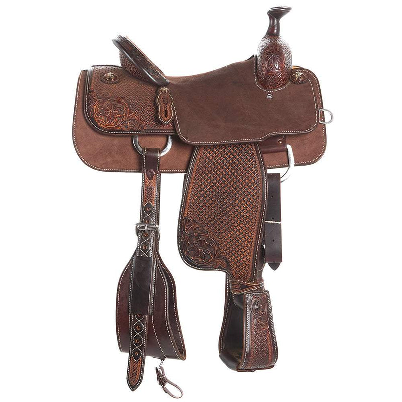 Martin Saddlery Chocolate 5/8 Breed Desert Flower Martin Basket Combo Team Roper