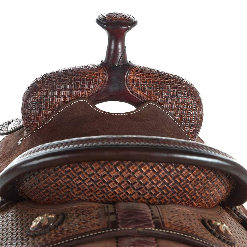 Martin Saddlery Chocolate 5/8 Breed Desert Flower Martin Basket Combo Team Roper