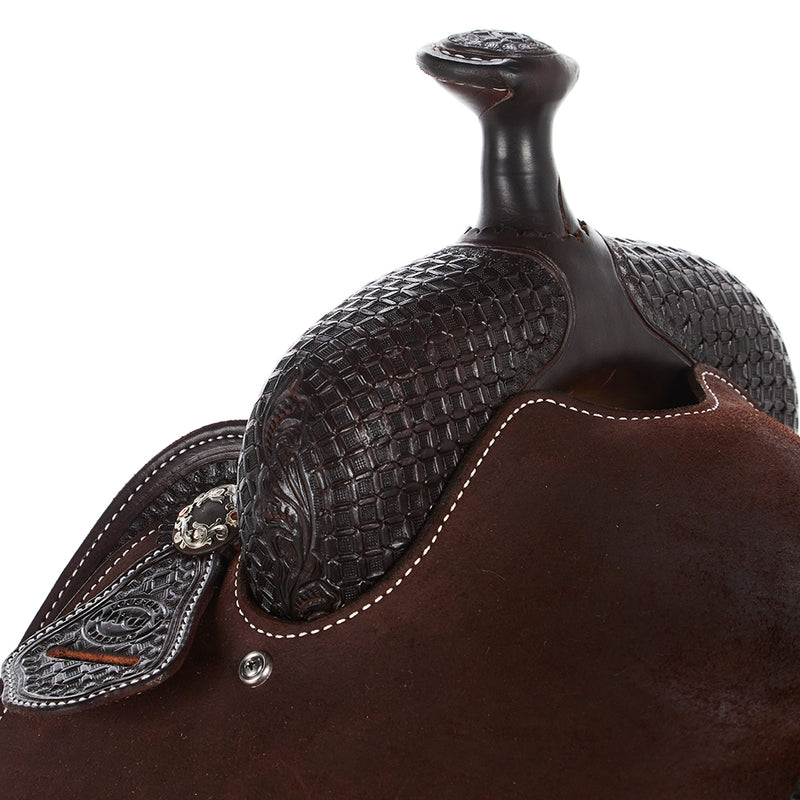 Martin Saddlery 13.5in Chocolate 1/2 Breed Waffle Stamp with Hard Seat