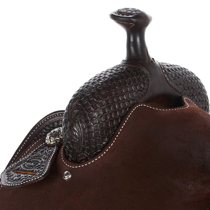 Martin Saddlery 13.5in Chocolate 1/2 Breed Waffle Stamp with Hard Seat