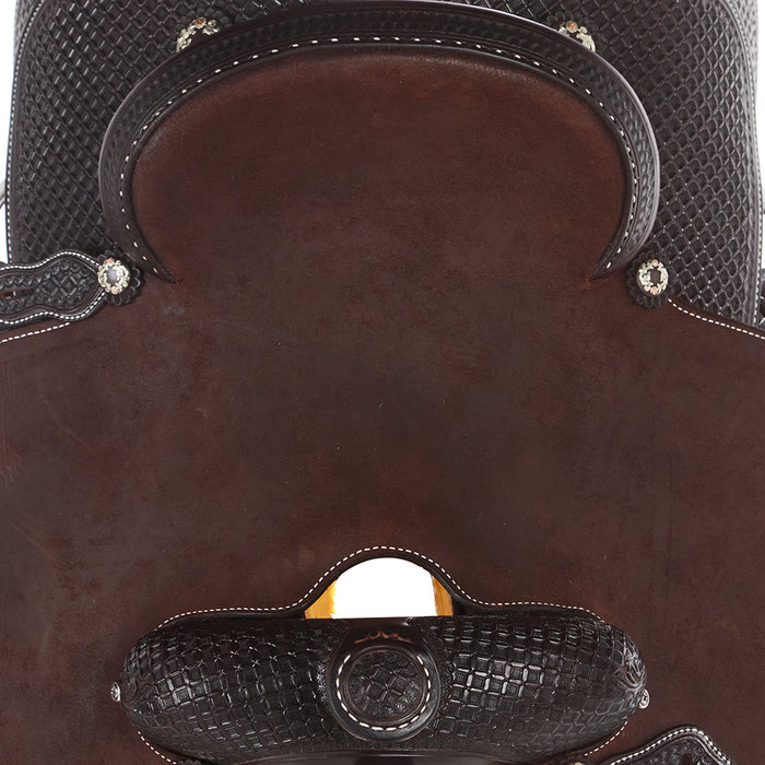 Martin Saddlery 13.5in Chocolate 1/2 Breed Waffle Stamp with Hard Seat