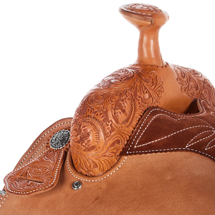 Martin Saddlery 15in Natural 1/4 Breed Acorn & Oak with Nutmeg Quilted Seat