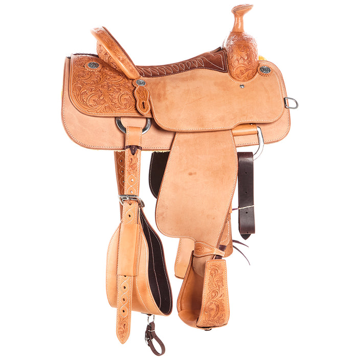 Martin Saddlery 15in Natural 1/4 Breed Acorn & Oak with Nutmeg Quilted Seat