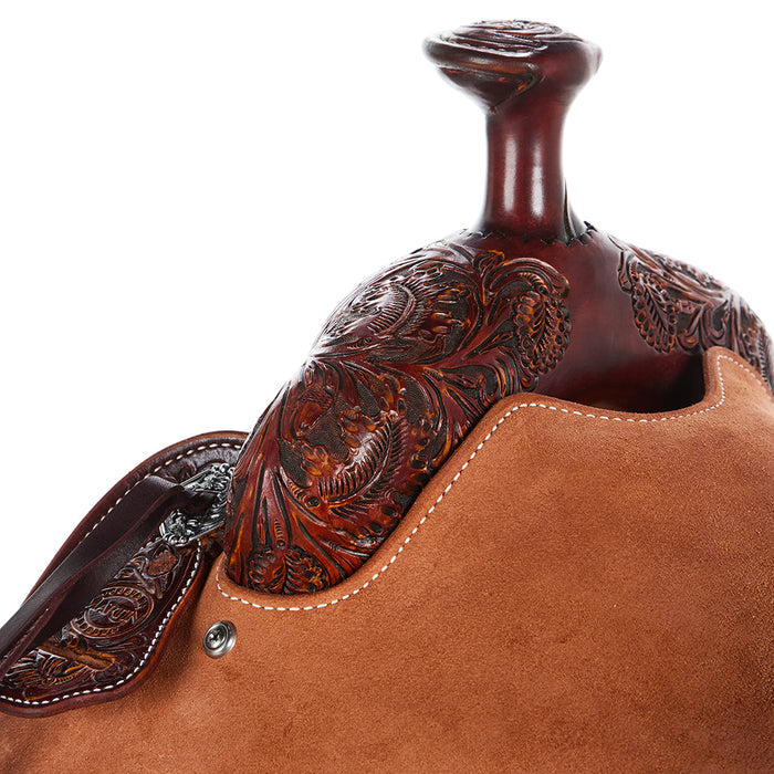 Martin Saddlery 13.5in 1/2 Breed Weathered Antique Wyoming Flower and Acorn/Oak Combo