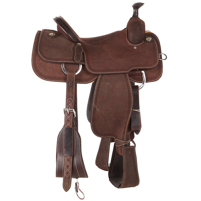 Martin Saddlery 14.5in Roughout with Full Border Team Roper