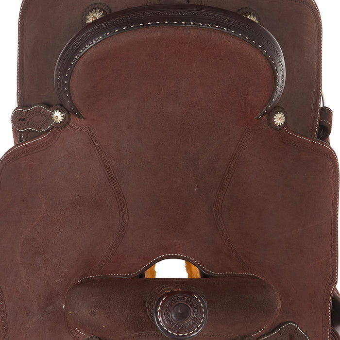 Martin Saddlery 14.5in Roughout with Full Border Team Roper