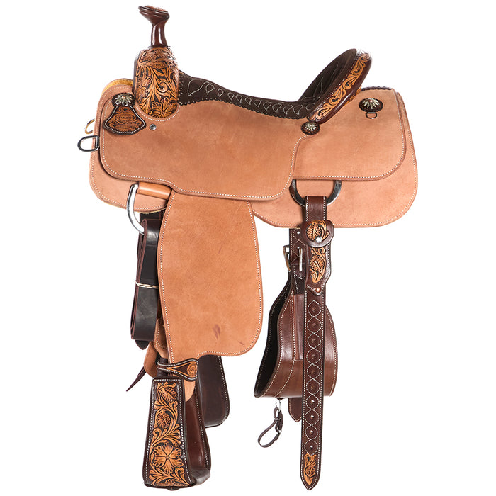 Martin Saddlery 15in 1/8 Breed Wyoming Flower Team Roper