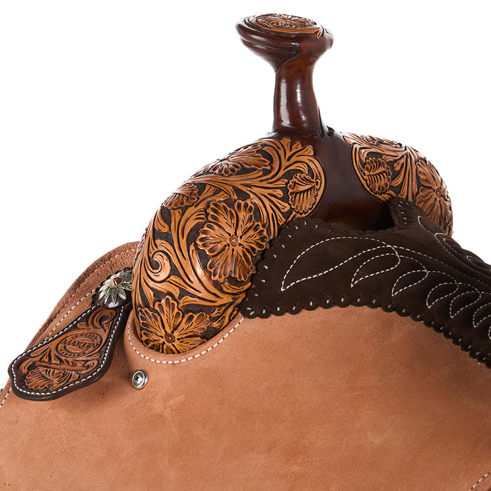 Martin Saddlery 15in 1/8 Breed Wyoming Flower Team Roper