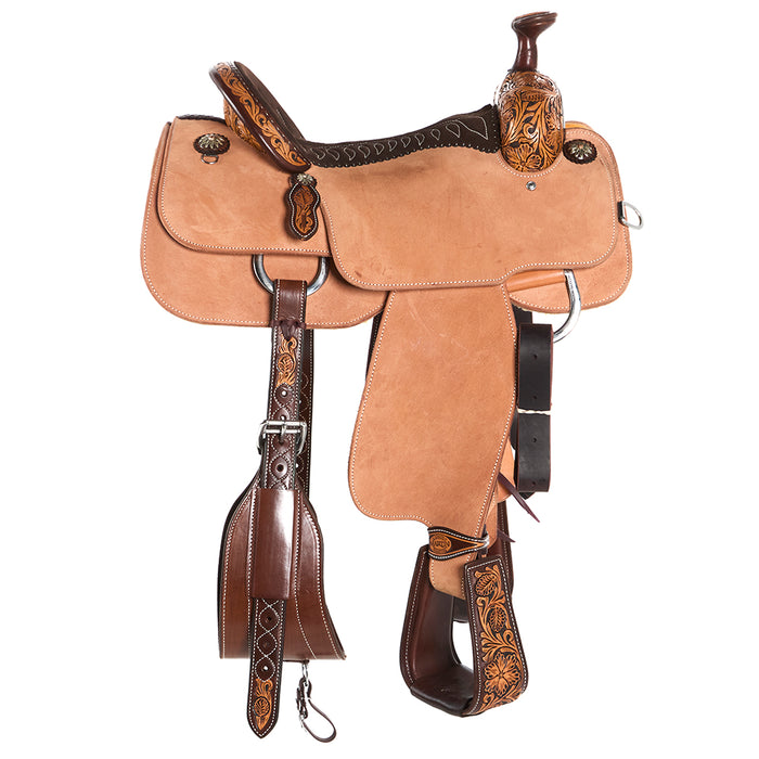 Martin Saddlery 15in 1/8 Breed Wyoming Flower Team Roper