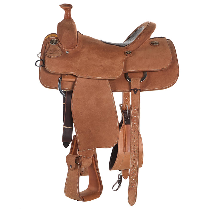 Martin Saddlery 14.5in Roughout Natural Inlaid Chocolate Bison