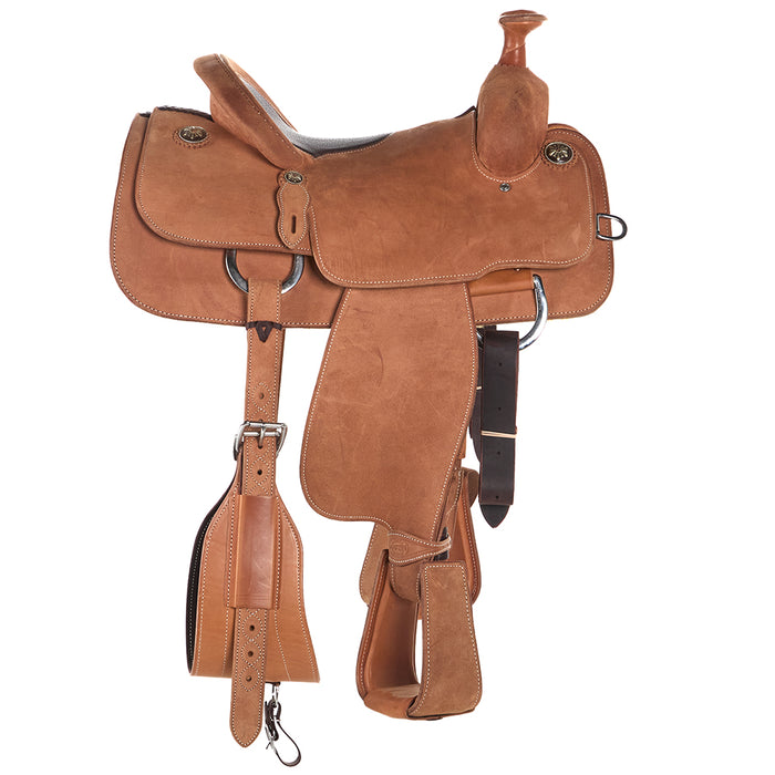 Martin Saddlery 14.5in Roughout Natural Inlaid Chocolate Bison