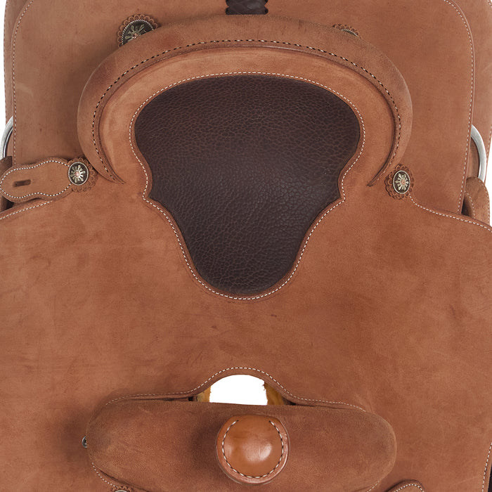 Martin Saddlery 14.5in Roughout Natural Inlaid Chocolate Bison