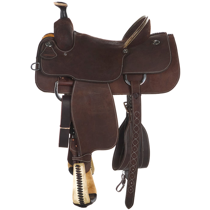 Martin Saddlery 14.5in Roughout Chocolate Hard Seat