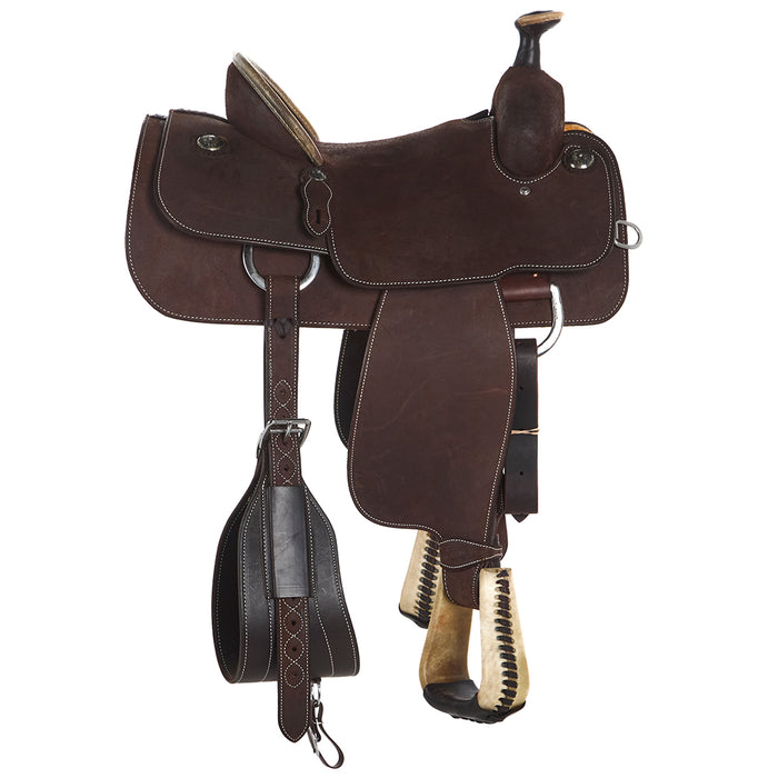Martin Saddlery 14.5in Roughout Chocolate Hard Seat