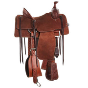 Martin Saddlery Chestnut 1/8 Breed Coarseweave Tooling Team Roper