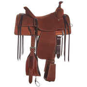 Martin Saddlery Chestnut Roughout Team Roper with Strings