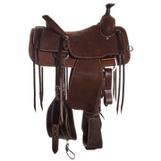 Martin Saddlery Chocolate Roughout Team Roper with Strings