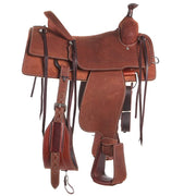 Martin Saddlery Chestnut Roughout Team Roper with Strings