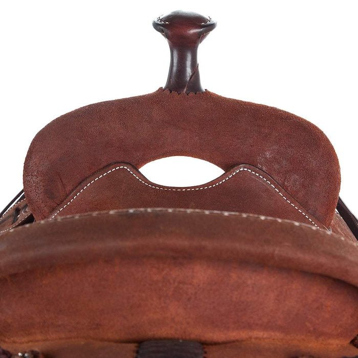 Martin Saddlery Chestnut Roughout Team Roper with Strings