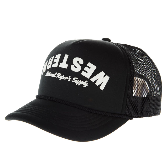 Brandcowboy NRS Black White Foam Rope Cap