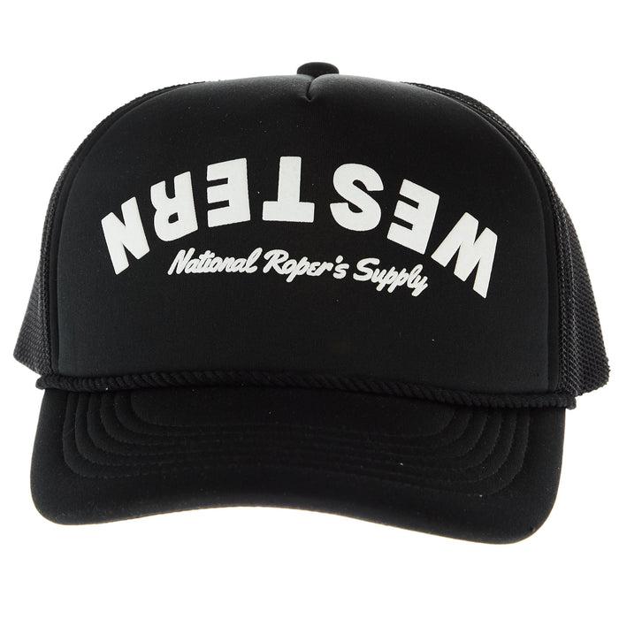 Brandcowboy NRS Black White Foam Rope Cap