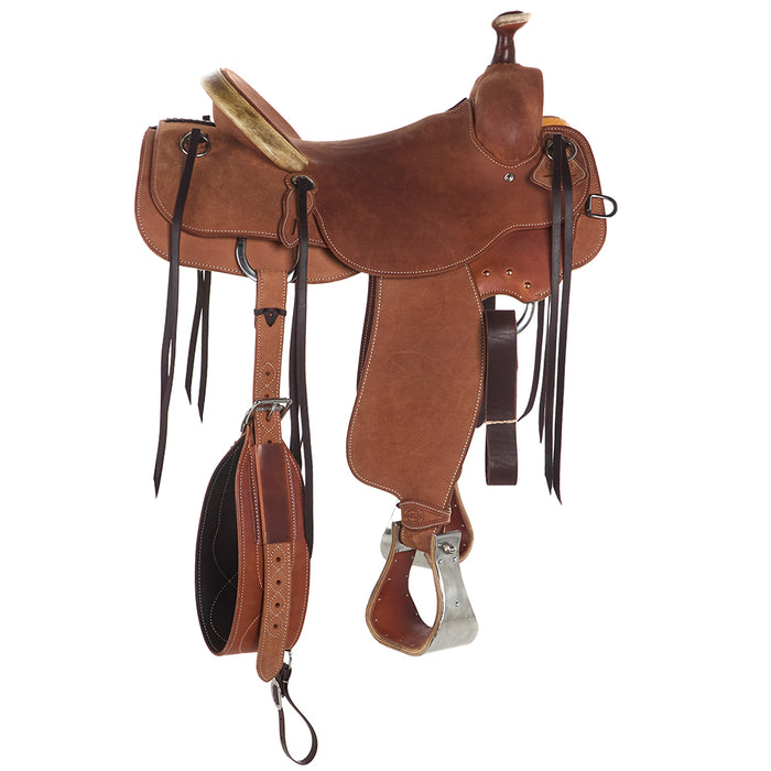 Martin Saddlery 15.5in Heavy Oil Roughout Cowboy Ranch Saddle