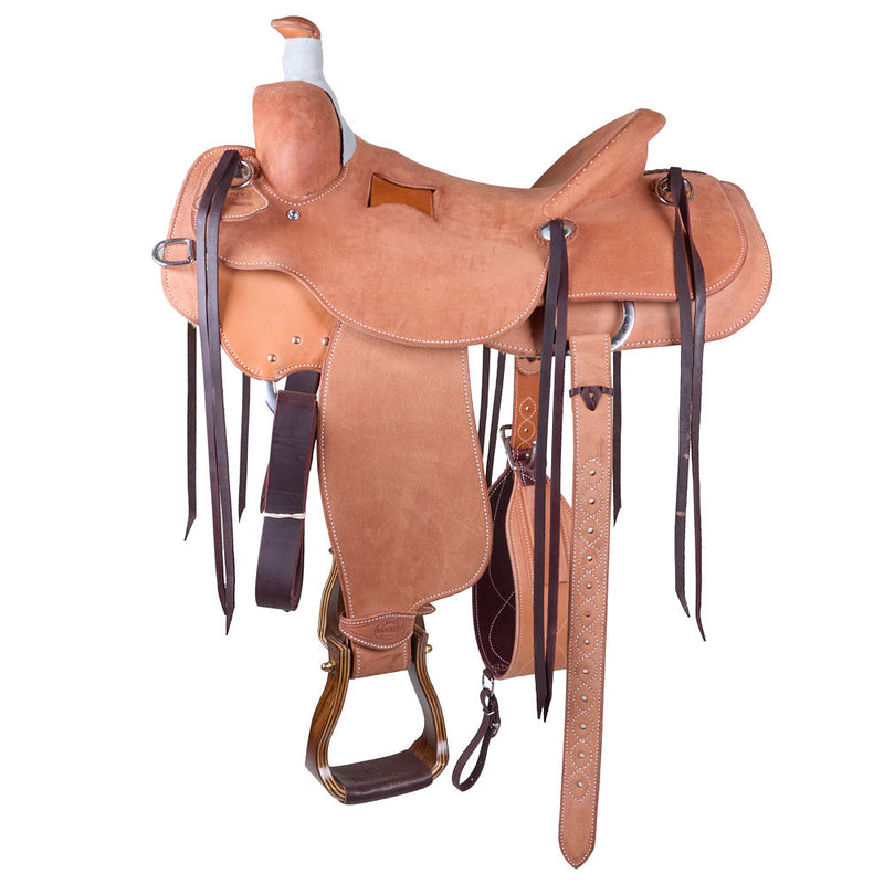 Martin Saddlery 15in Natural Roughout Cowboy Ranch Saddle