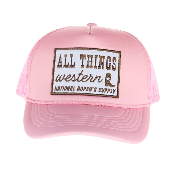 Brandcowboy NRS All Things Western Pink Foam Rope Cap
