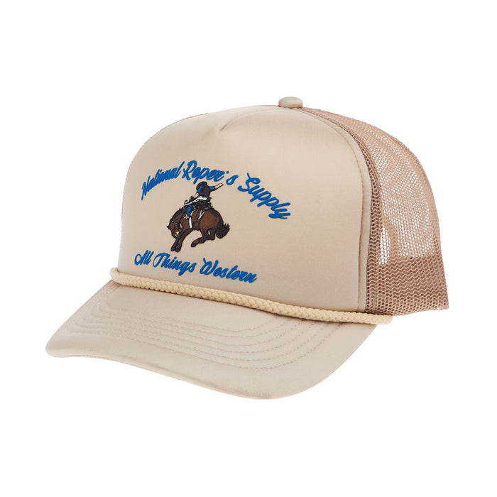 Brandcowboy National Ropers Supply Cream Bronc Rider Foam Cap