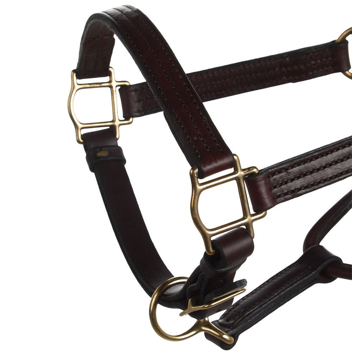 NRS TACK Triple Stitched 1in Track Halter with Adjustable Chin