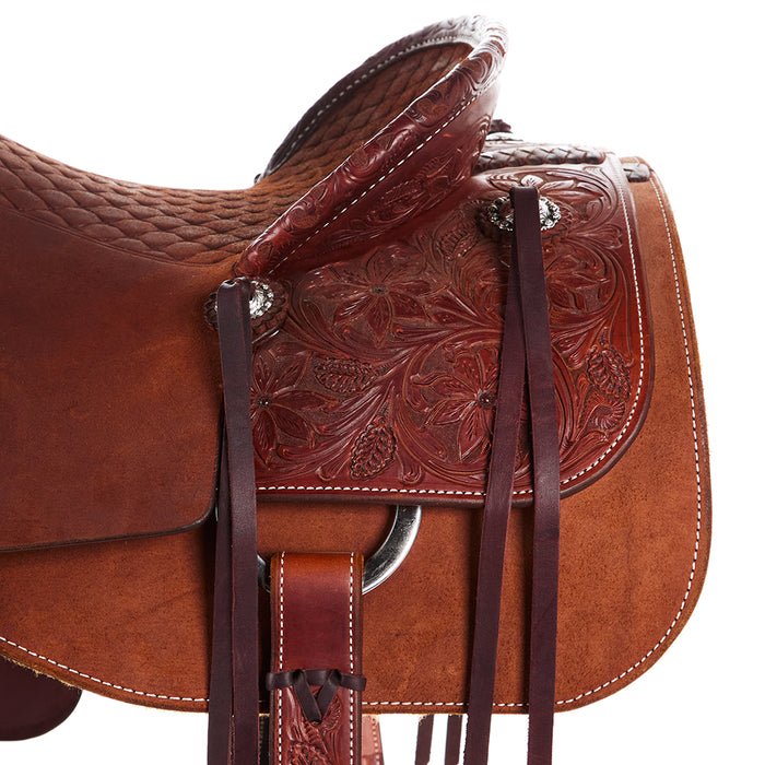 Martin Saddlery 1/4 Breed Desert Flower Chestnut Performance Saddle