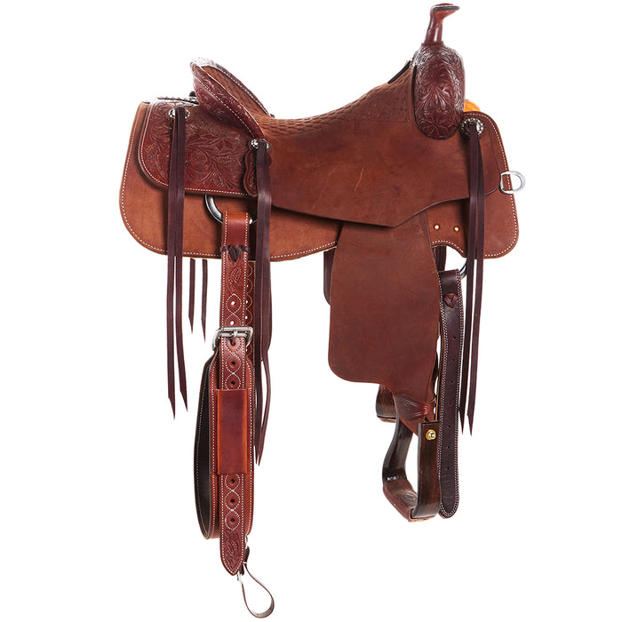 Martin Saddlery 1/4 Breed Desert Flower Chestnut Performance Saddle