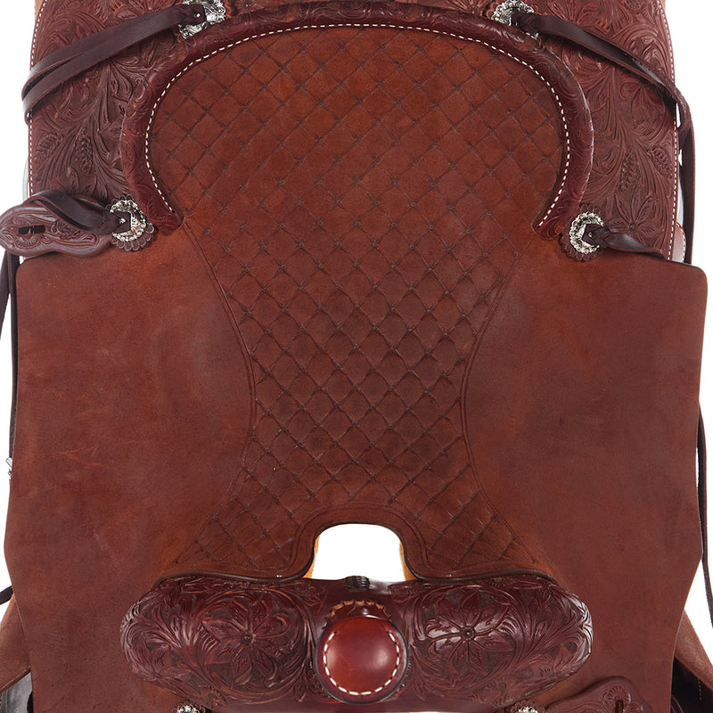 Martin Saddlery 1/4 Breed Desert Flower Chestnut Performance Saddle