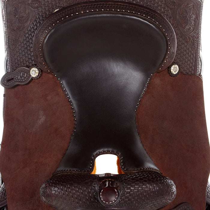Martin Saddlery 7/8 Breed Wyoming Flower/Basket Chocolate Performance Saddle