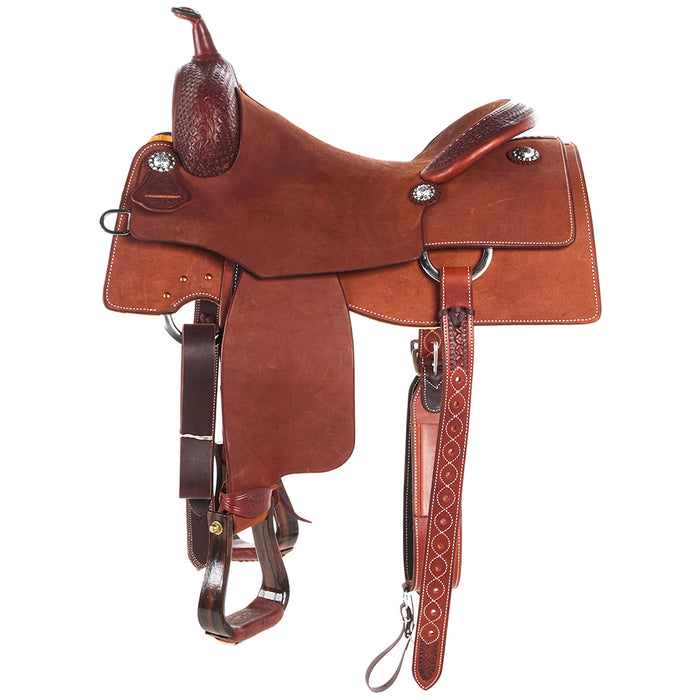 Martin Saddlery 16in Chestnut 1/8 Breed Waffle Performance Saddle