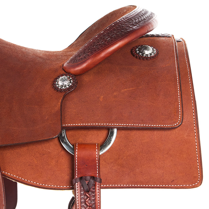 Martin Saddlery 16in Chestnut 1/8 Breed Waffle Performance Saddle