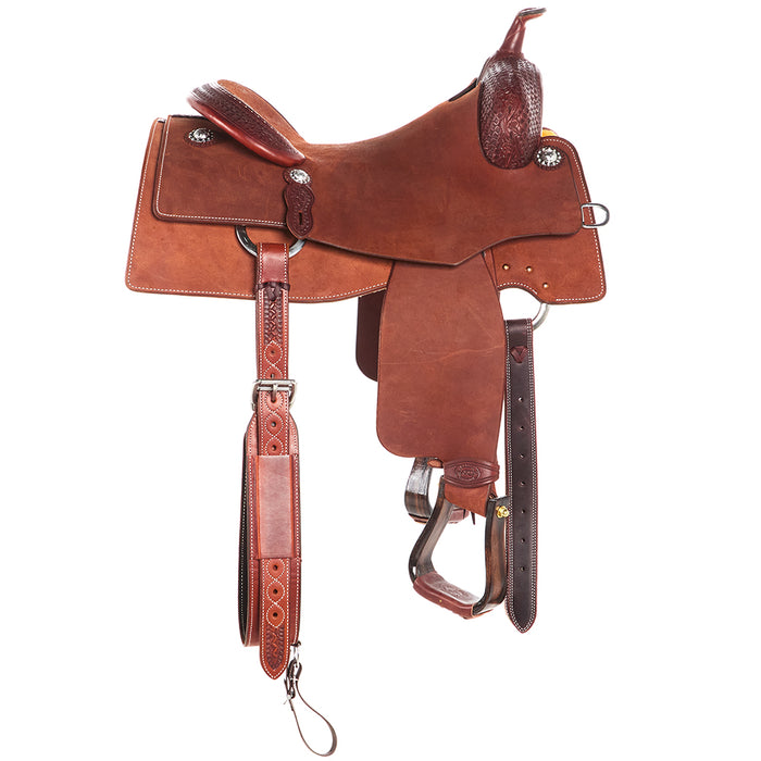 Martin Saddlery 16in Chestnut 1/8 Breed Waffle Performance Saddle