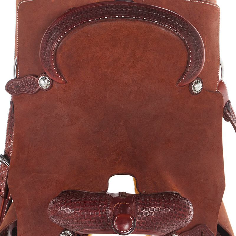 Martin Saddlery 16in Chestnut 1/8 Breed Waffle Performance Saddle