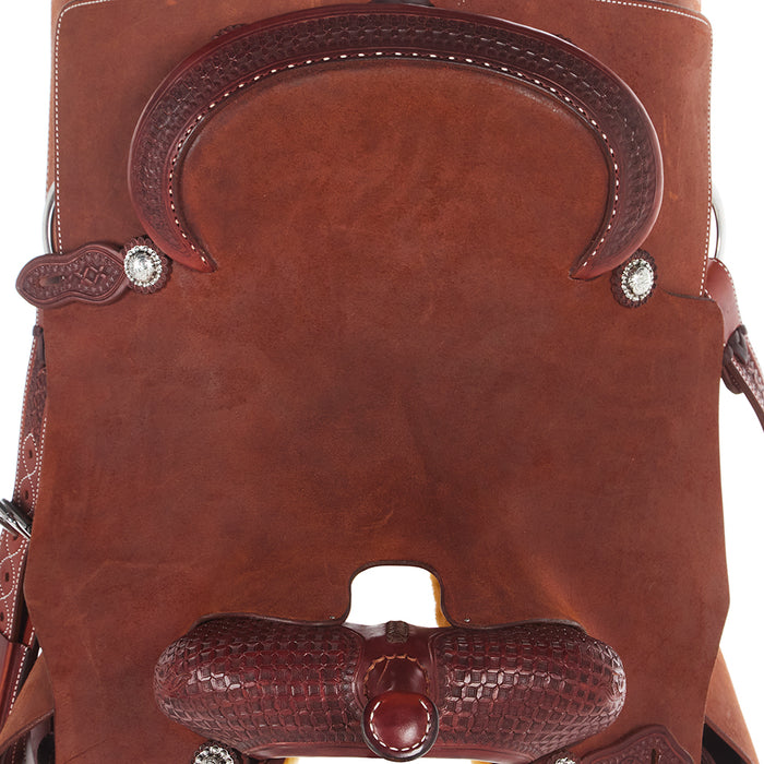 Martin Saddlery 16in Chestnut 1/8 Breed Waffle Performance Saddle