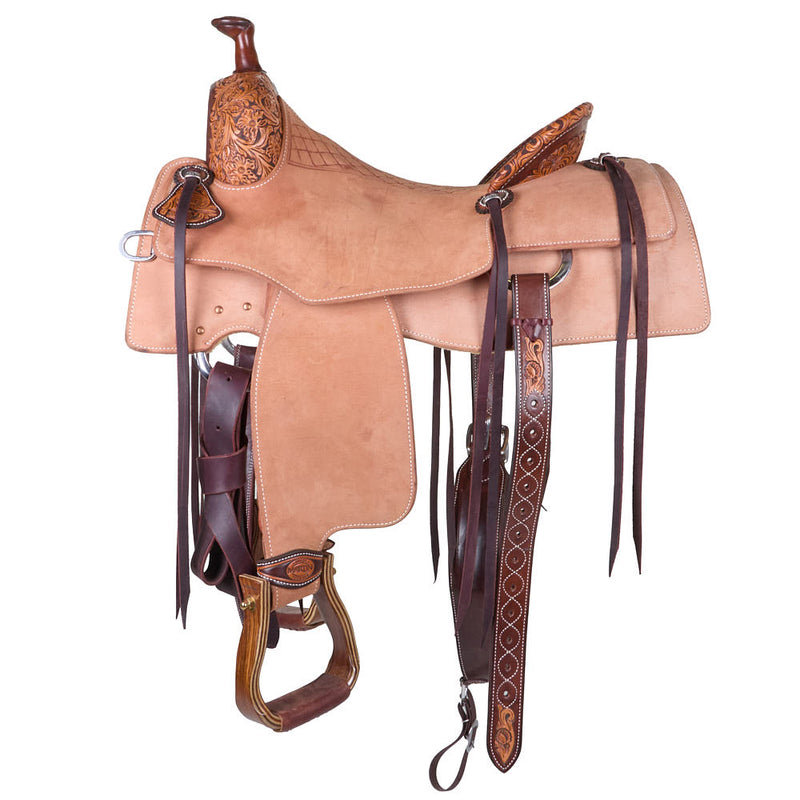 Martin Saddlery 16in 1/8 Breed Alpine Floral Tooled Performance Saddle