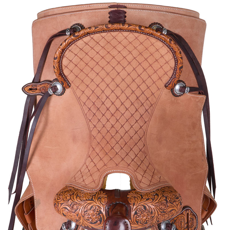 Martin Saddlery 16in 1/8 Breed Alpine Floral Tooled Performance Saddle