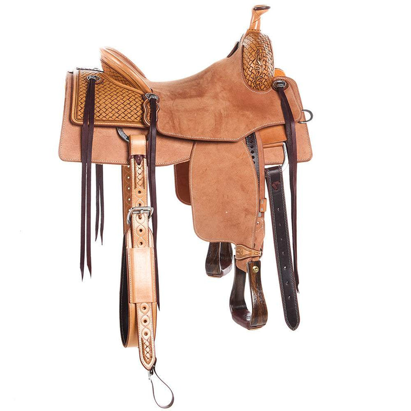 Martin Saddlery Natural Antique 1/4 Breed Coarse Weave Performance Saddle
