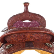 Martin Saddlery 14.5in Chestnut 1/2 Breed Prairie Flower All Around Saddle