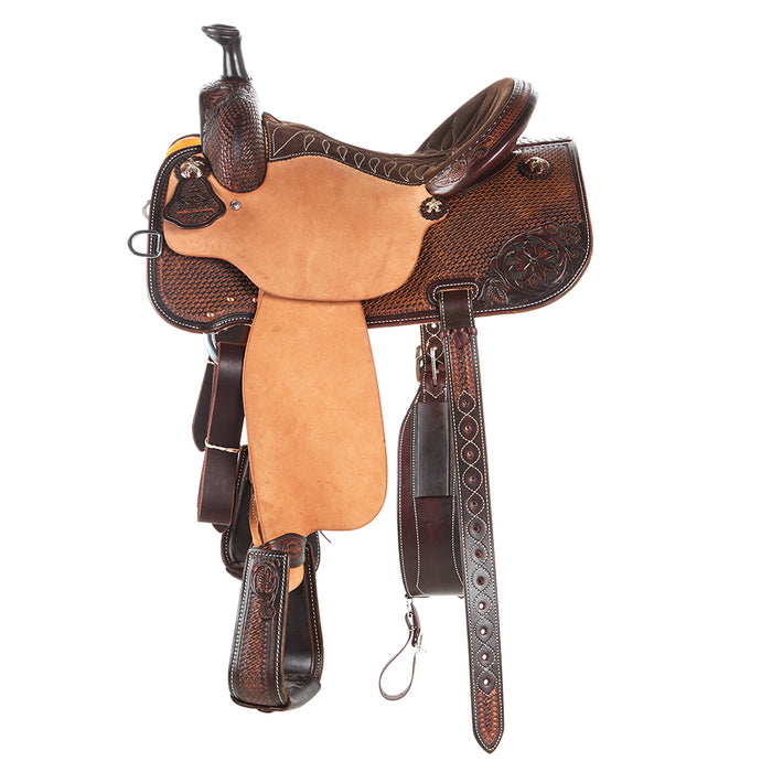 Martin Saddlery 1/2 Breed Desert Flower/Mini Basket All Around Saddle