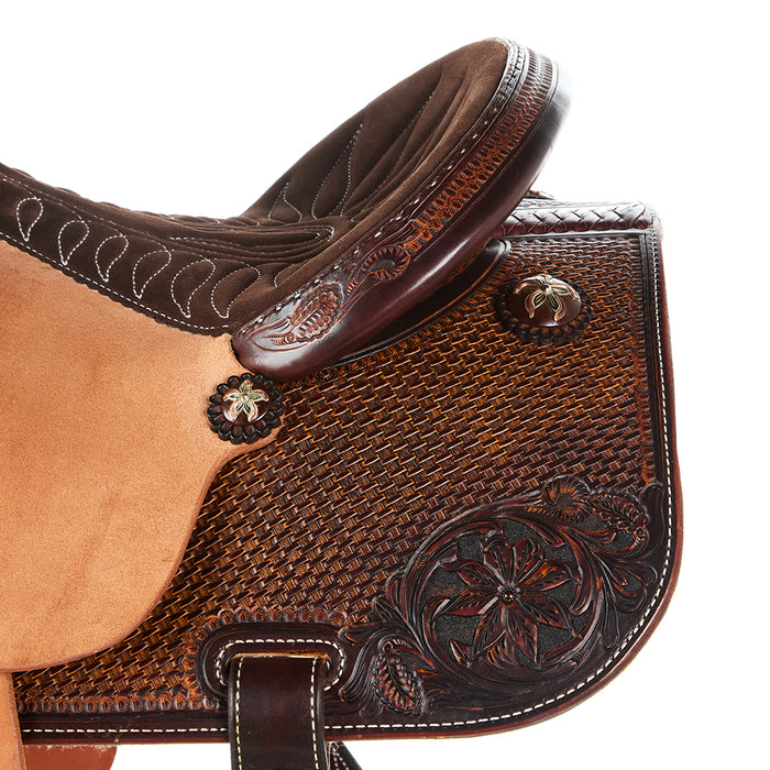 Martin Saddlery 1/2 Breed Desert Flower/Mini Basket All Around Saddle